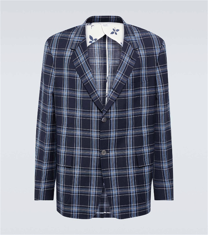Photo: Thom Browne Checked wool and linen blazer