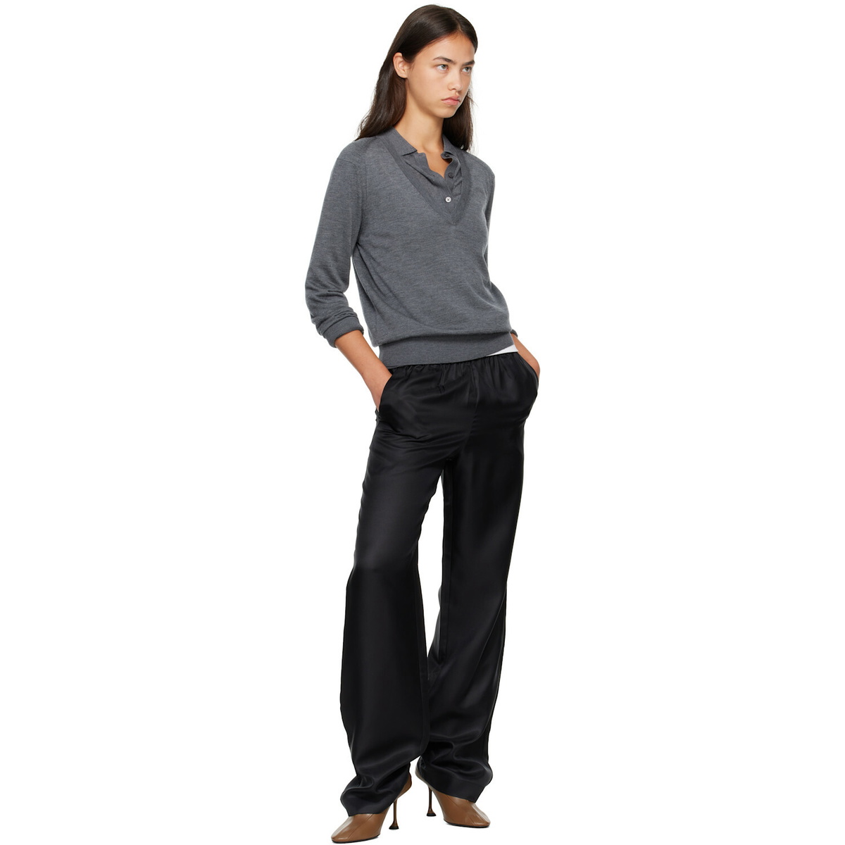Proenza Schouler Brown Tee 85 Pierced Heels