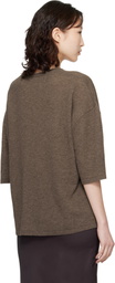 Cordera Brown Merino Wool Oversized T-shirt