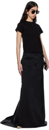 McQueen Black Embroidered Skull T-shirt