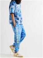 CAMP HIGH - Santa Monica Tie-Dyed Cotton-Jersey Track Pants - Blue