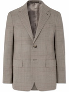 Caruso - Figaro Checked Wool Blazer - Brown