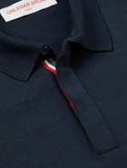 Orlebar Brown - Ebro Striped Merino Wool Polo Shirt - Blue