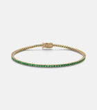 Stone and Strand Tennis 14kt gold (585/1000) bracelet with emerald