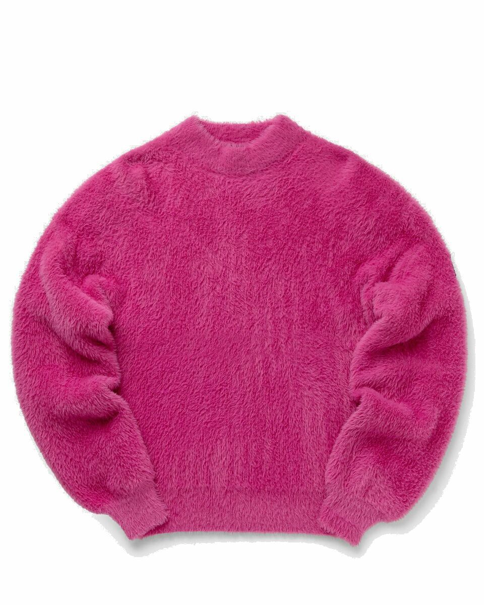 Photo: Rotate Birger Christensen Printed Fluffy Knit Shirt Pink - Womens - Sweatshirts