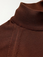 TOM FORD - Slim-Fit Silk-Blend Mock-Neck Sweater - Brown