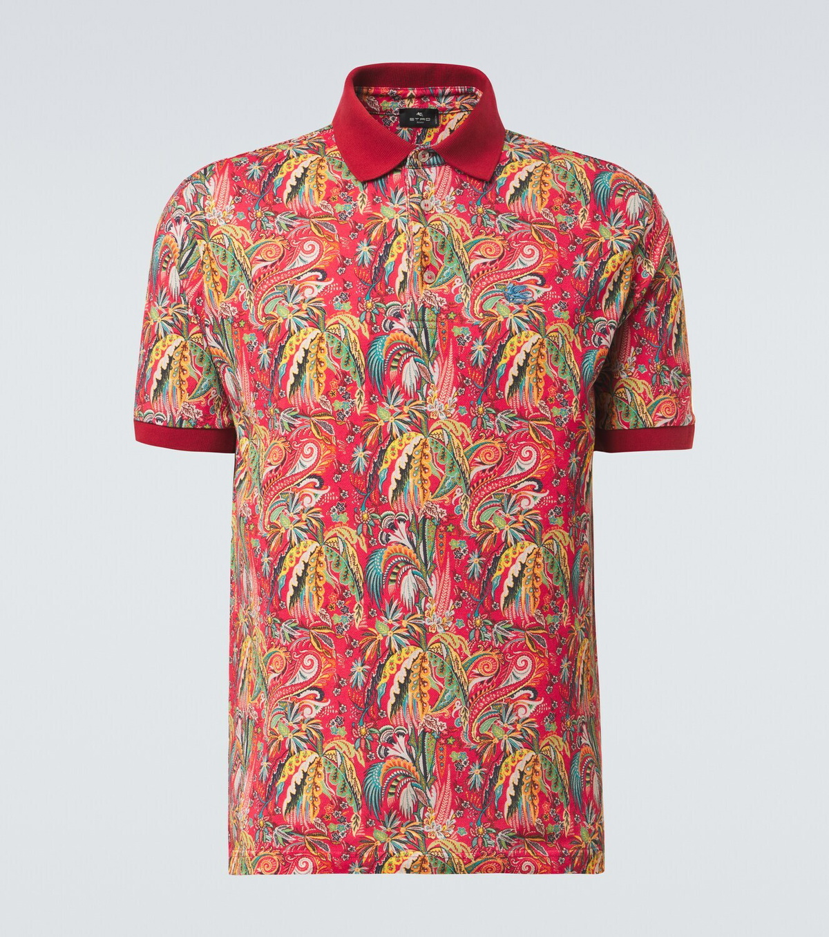 Etro Paisley cotton piqué polo shirt