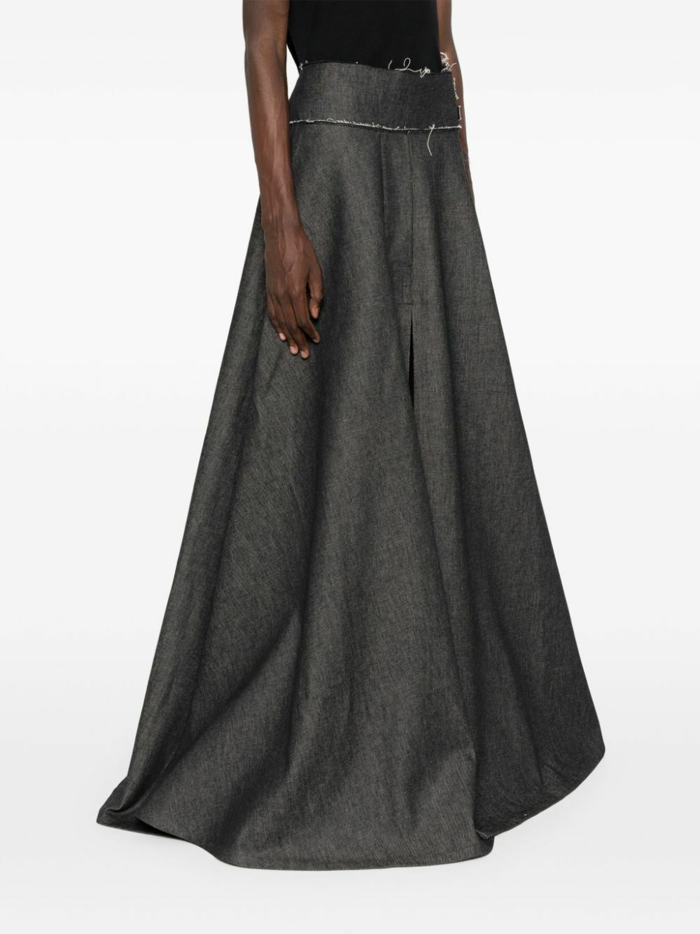 MLGA Black Denim Maxi Skirt