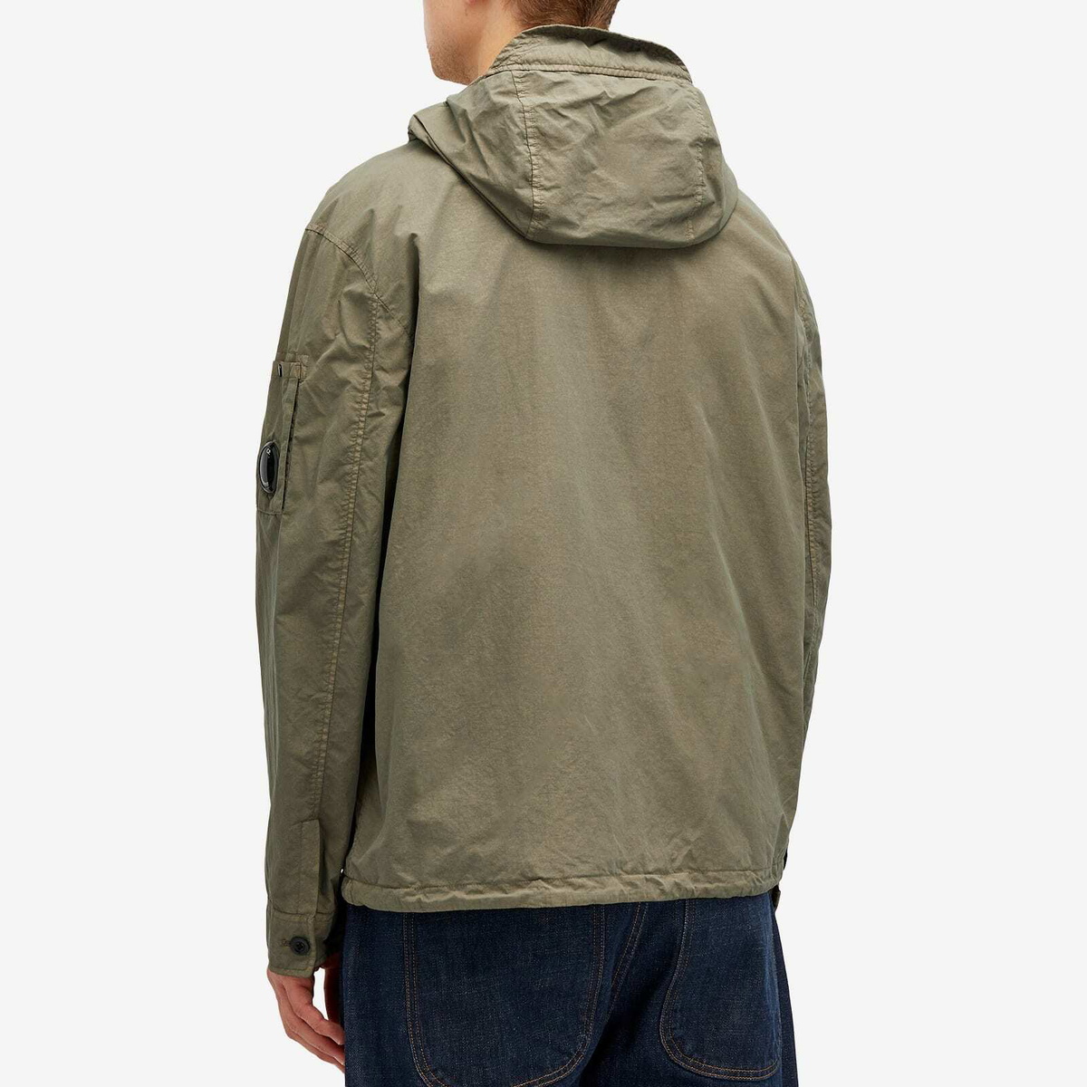 C.P. Company Men's Flatt Nylon Hooded Overshirt in Walnut C.P. Company