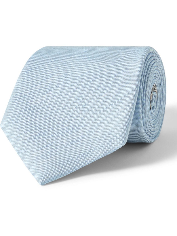 Photo: Brioni - 8cm Silk and Linen-Blend Tie