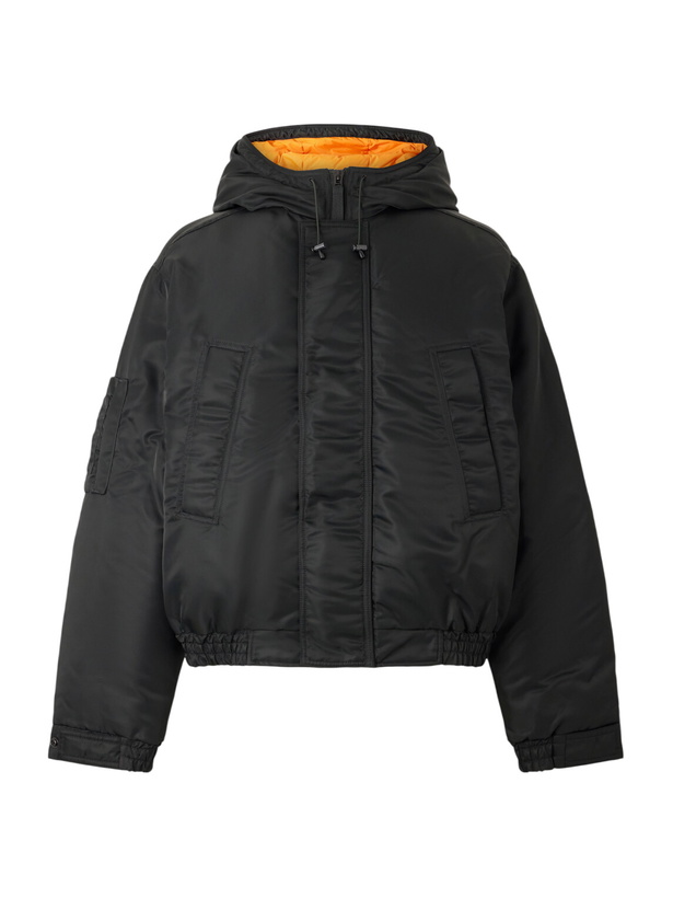 Photo: Canada Goose - Windrow Twill Hooded Down Bomber Jacket - Black