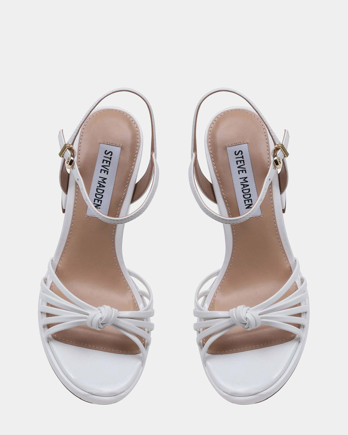 Steve Madden Jungle Heels in White Patent