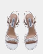 Steve Madden Jungle Heels in White Patent