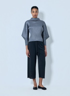 Pleats Please Issey Miyake Pleated Wide-Leg Trousers