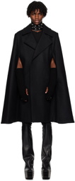 Rick Owens Black Slim Drella Coat