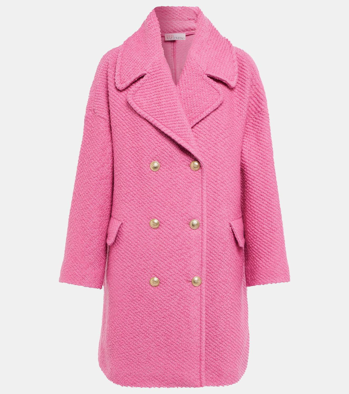 REDValentino Double-breasted wool-blend coat