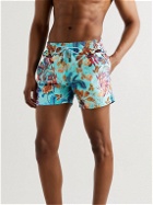 Etro - Short-Length Printed Swim Shorts - Blue