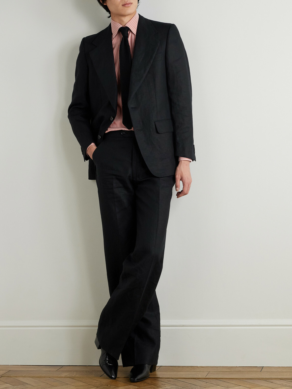 Husbands - Striped Silk-Poplin Shirt - Pink