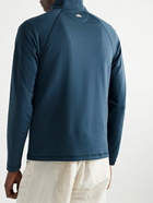 Faherty - Movement™ Stretch Recycled-Jersey Half-Zip Sweatshirt - Blue