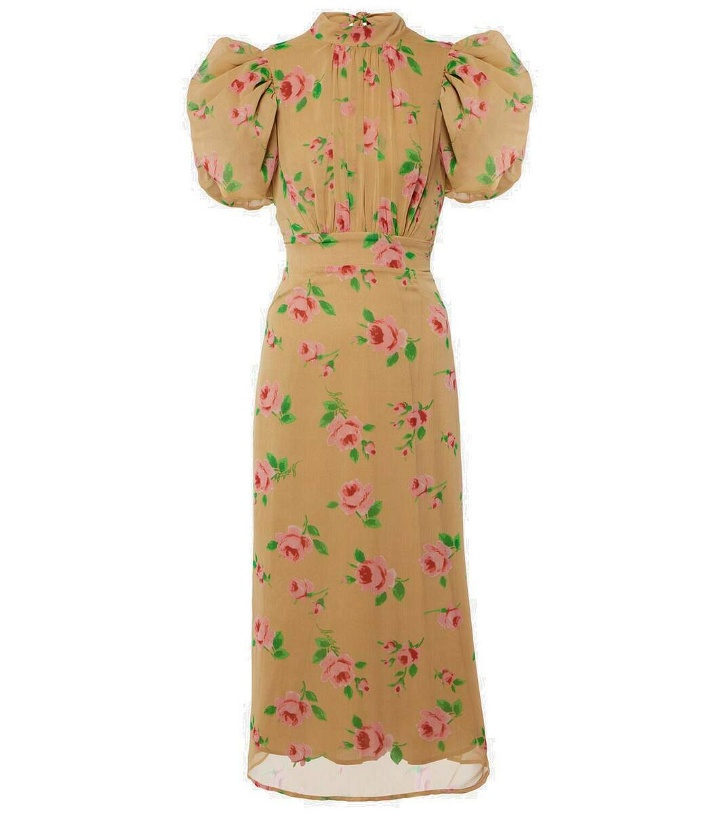 Photo: Rotate Noon floral puff-sleeve midi dress