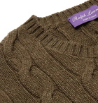 Ralph Lauren Purple Label - Cable-Knit Cashmere Sweater - Men - Brown