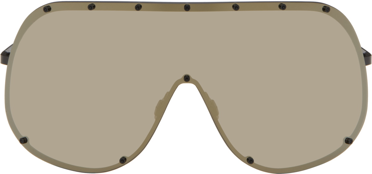 Rick Owens Black Temple Mask Sunglasses