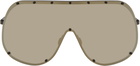 Rick Owens Black Temple Mask Sunglasses