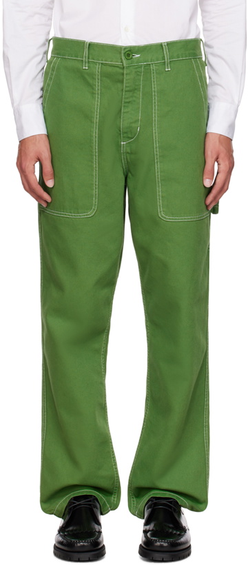 Photo: Palmes SSENSE Exclusive Green Greenkeeper Trousers