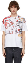 Junya Watanabe White Akira Toriyama Edition Printed T-Shirt