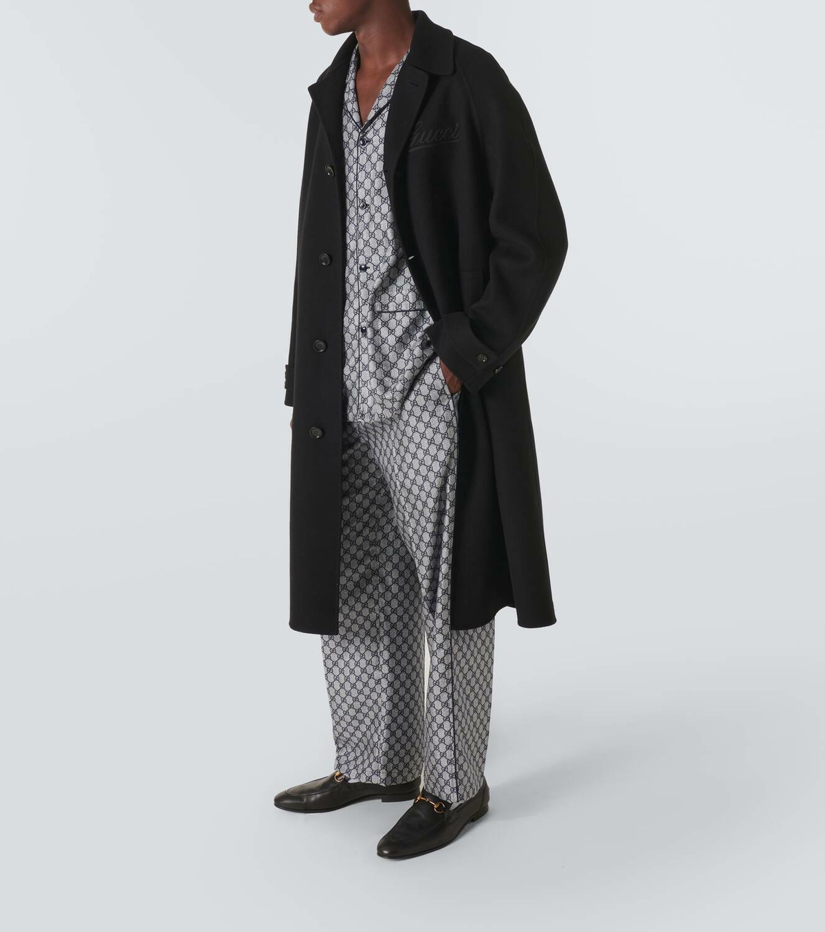 Gucci Gucci Script wool and cashmere coat