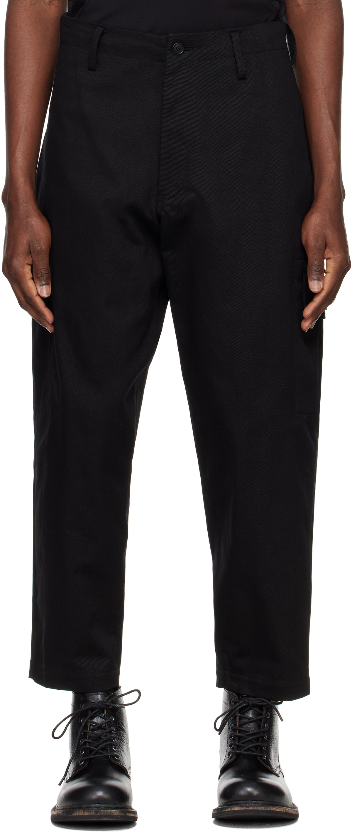 Y's For Men Black Katsuragi Cargo Pants