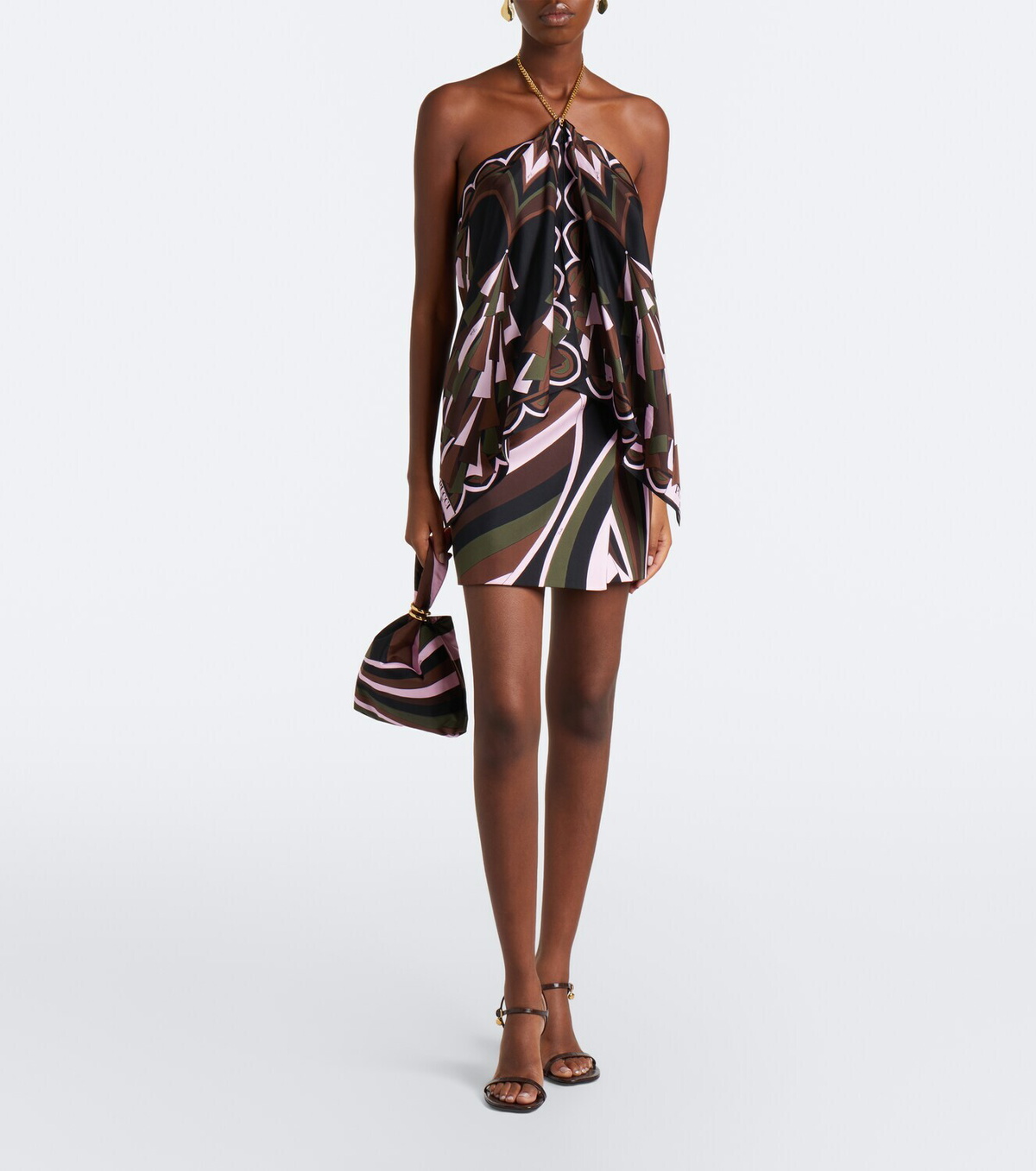 Pucci Iride silk twill wrap skirt