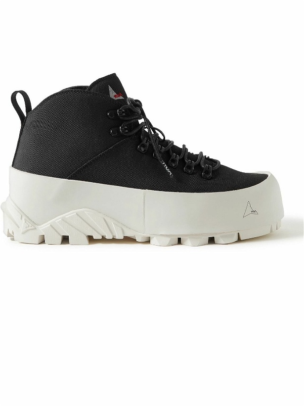 Photo: ROA - CVO Rubber-Trimmed Canvas Hiking Boots - Black