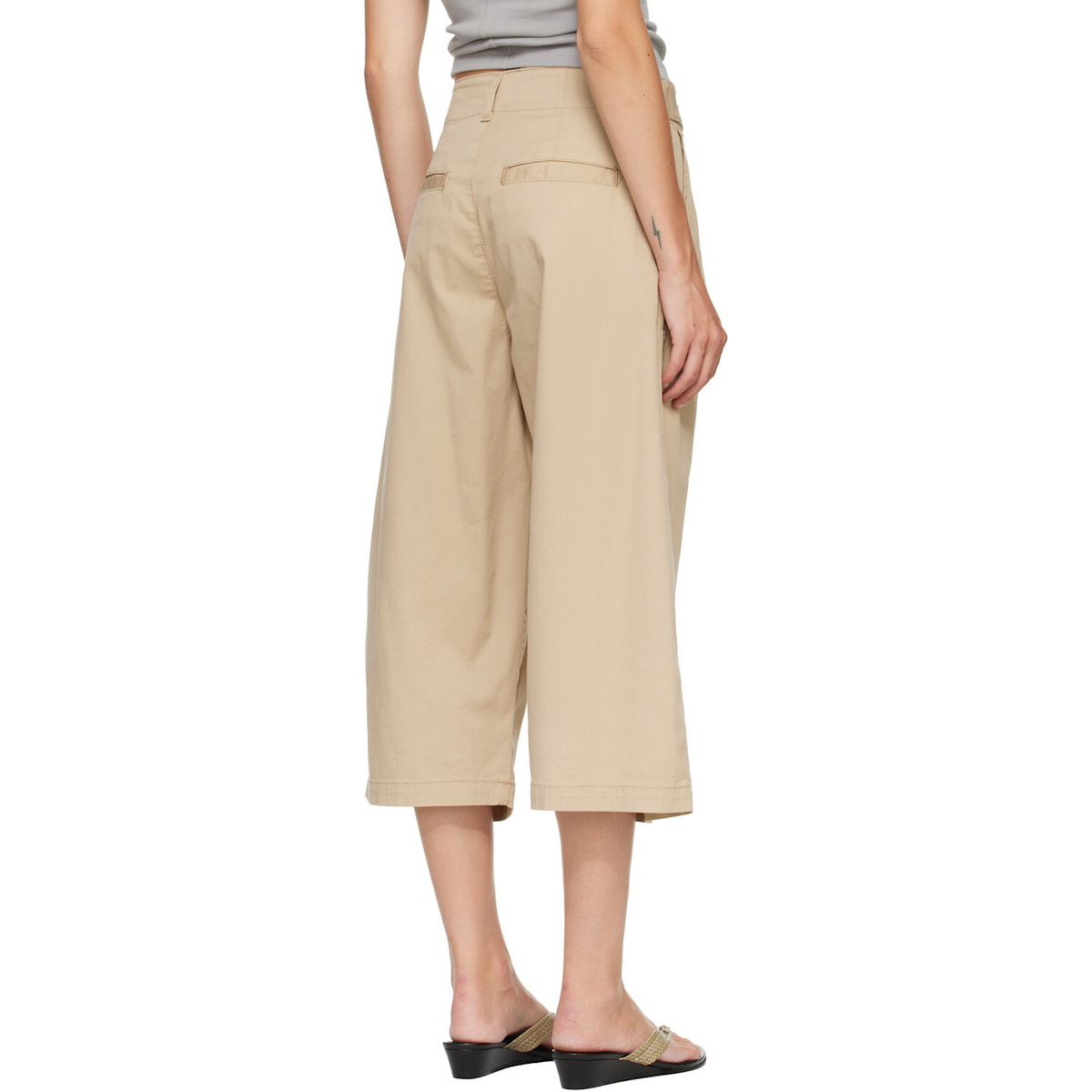 Citizens of Humanity Beige Cocoon Culotte Trousers