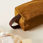 Ally Capellino Simon Waxed Cotton Washbag in Brown