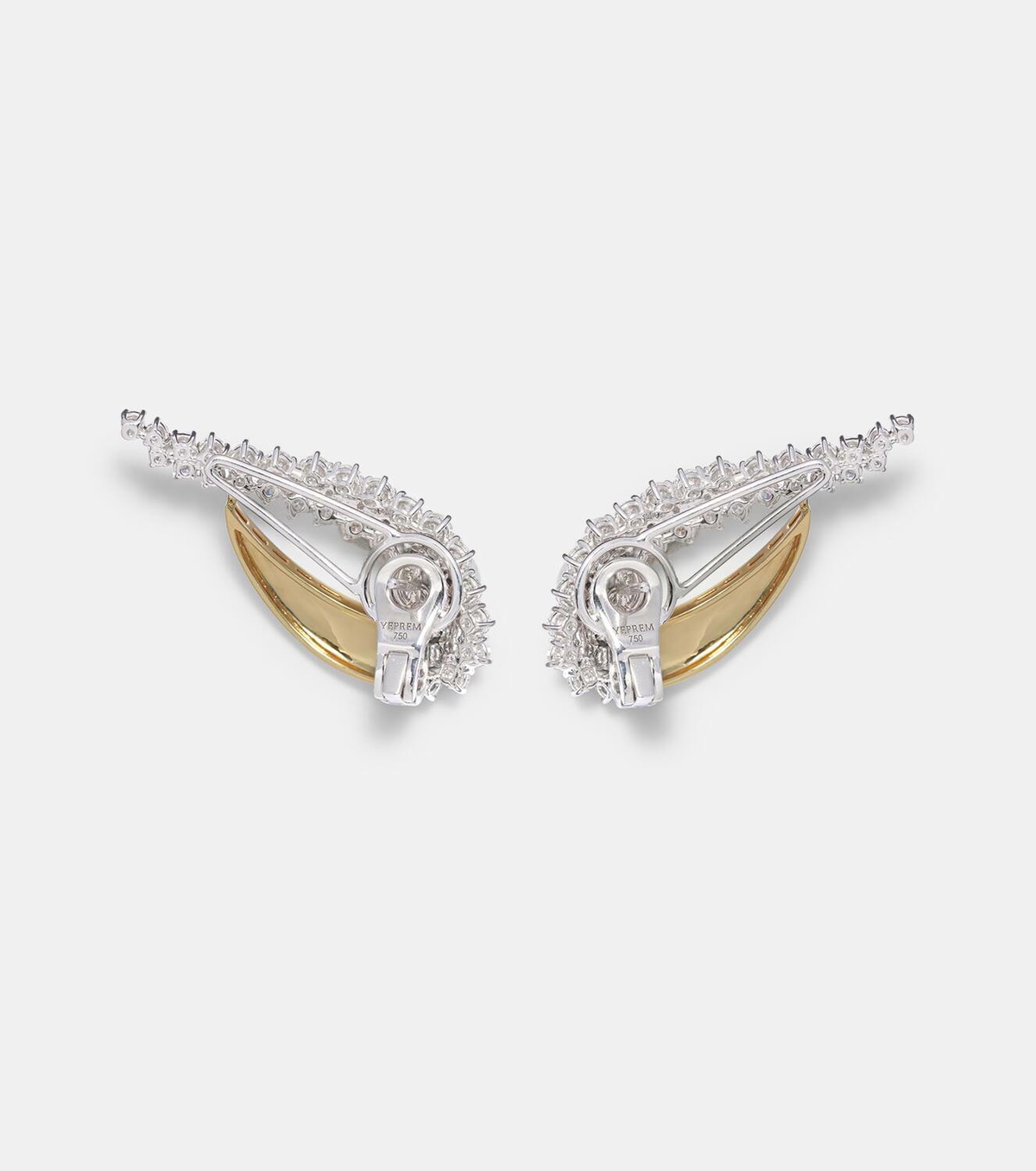 Yeprem Golden Strada 18kt gold earrings with diamonds