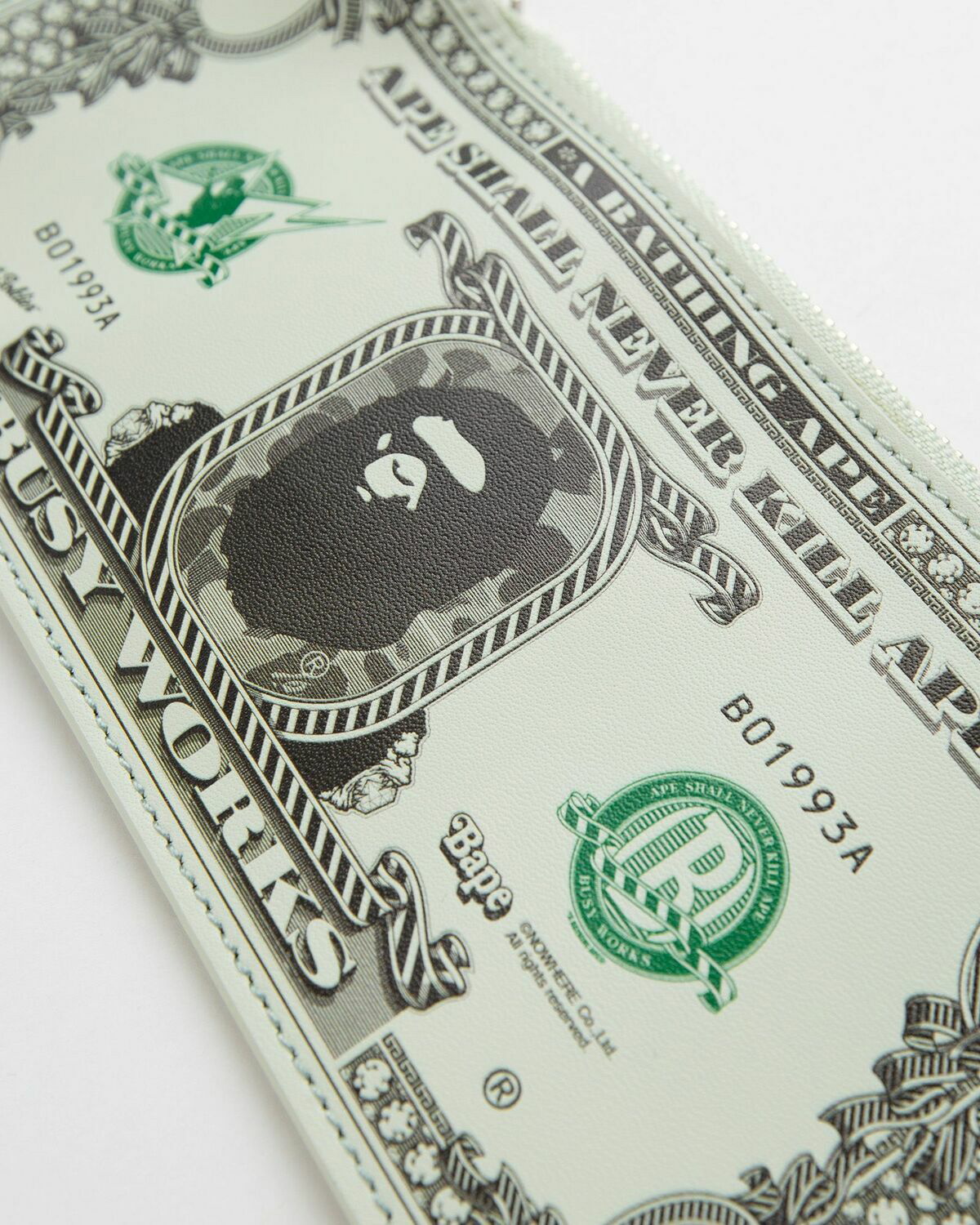a bathing ape BANKNOTE DESIGN POUCH ポーチ A Bathing Ape Banknote Design Pouch Green Small Bags A