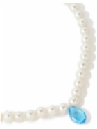POLITE WORLDWIDE® - Swiss Sterling Silver, Pearl and Topaz Necklace