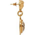 Versace Gold Crystal Medusa Drop Earrings
