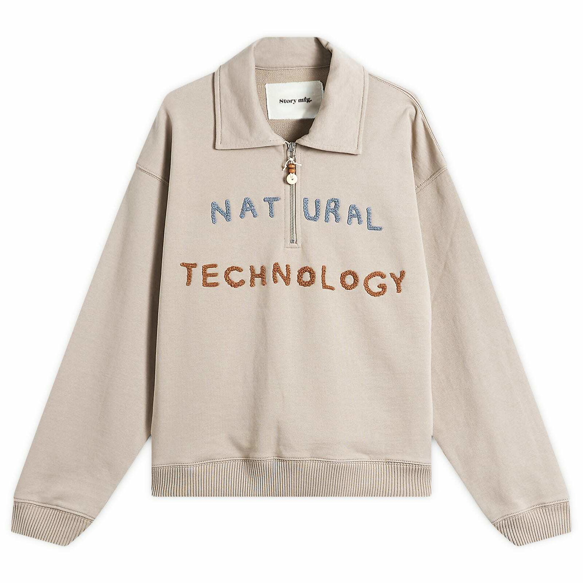 Story mfg. Women's Geo Pullover in Soft Grey