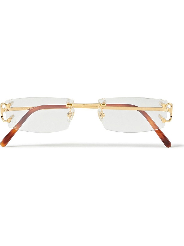 Photo: Cartier Eyewear - Frameless Gold-Tone Optical Glasses