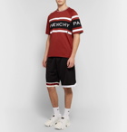 Givenchy - Logo-Embroidered Striped Cotton-Jersey T-Shirt - Men - Red