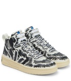Marni - x Veja V-15 leather high-top sneakers