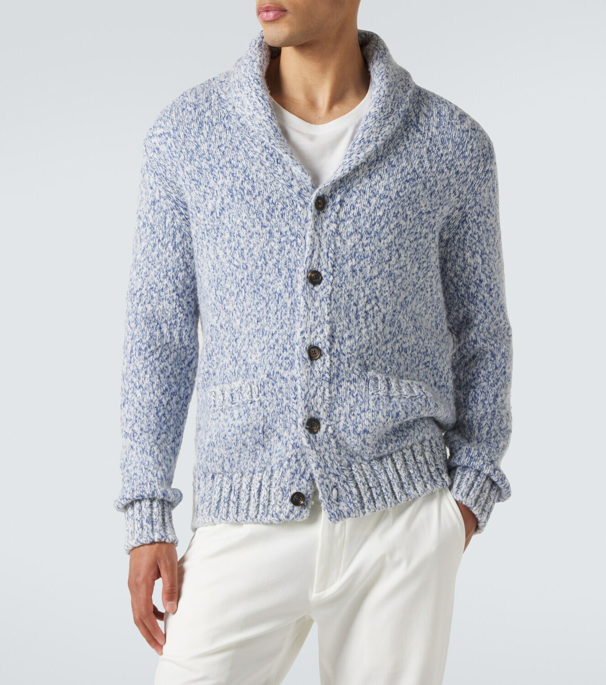 Eleventy Wool and cashmere-blend cardigan