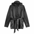 Rains Women's Curve Rain Jacket in Black Grain