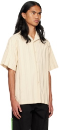 MSGM Off-White Pleated Shirt