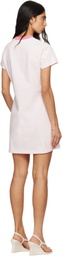 Casablanca Pink Orange Mascot Printed T-shirt Minidress