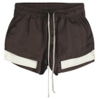 Rick Owens Women's Fog Boxer Shorts in Mahogany