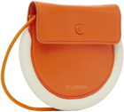 JW Anderson Orange & White Nano Bumper Moon Bag