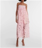 Susan Fang Printed broderie anglaise maxi dress